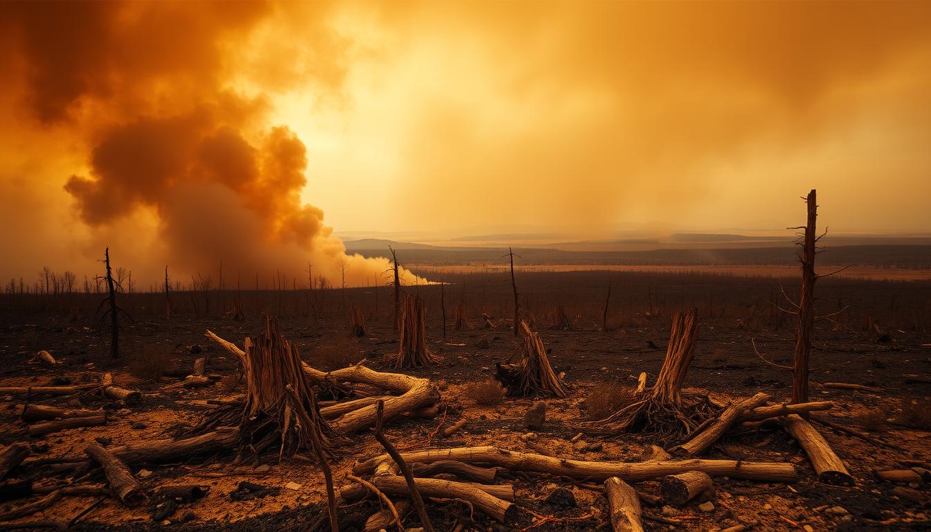 Lahan terbakar