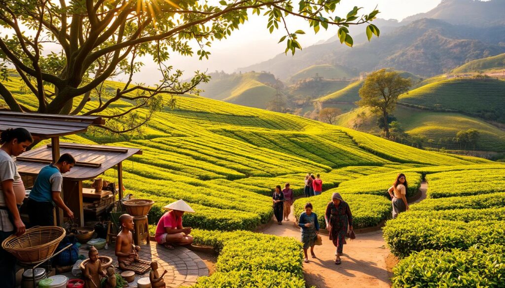 kegiatan budaya di kebun teh